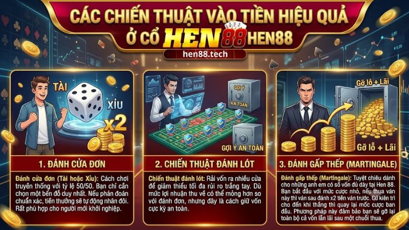 Các phương pháp đi tiền và cược tài xỉu thông minh tại Hen 88 Các phương pháp đi tiền và cược tài xỉu thông minh tại Hen 88