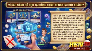 Giao diện cá cược trực tuyến siêu mượt tại sảnh lô đề cổng game Hen88