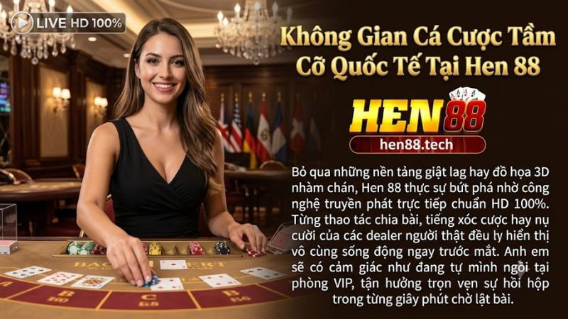 Giao diện sảnh live casino chuyên nghiệp tại Hen 88 Giao diện sảnh live casino chuyên nghiệp tại Hen 88