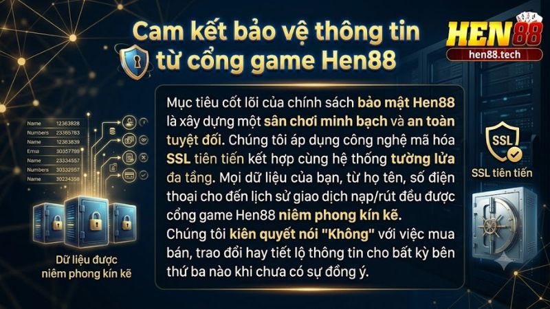 Hệ thống mã hóa bảo mật thông tin đa tầng tại cổng game Hen88