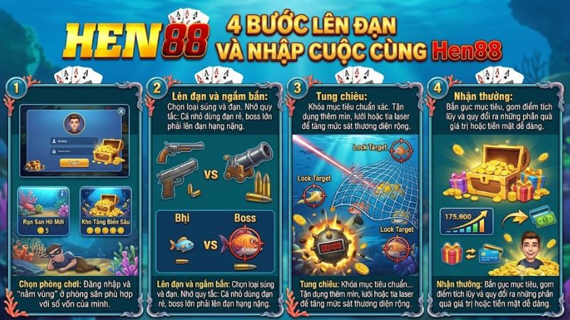 Hướng dẫn các bước tham gia săn boss đổi thưởng tại nền tảng Hen88 Hướng dẫn các bước tham gia săn boss đổi thưởng tại nền tảng Hen88