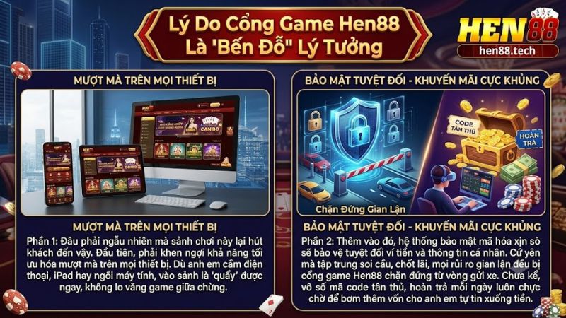 Người chơi thắng cược an toàn tại cổng game Hen88 Người chơi thắng cược an toàn tại cổng game Hen88