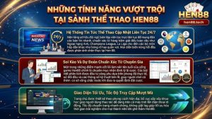 Những Tính Năng Vượt Trội Tại Sảnh Thể Thao Hen88