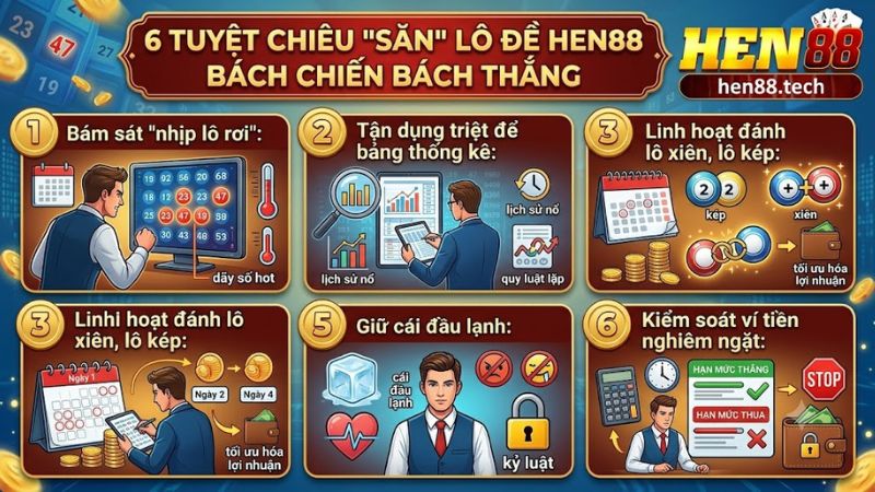 Phân tích thống kê và áp dụng chiến thuật bắt lô đề Hen88 hiệu quả Phân tích thống kê và áp dụng chiến thuật bắt lô đề Hen88 hiệu quả